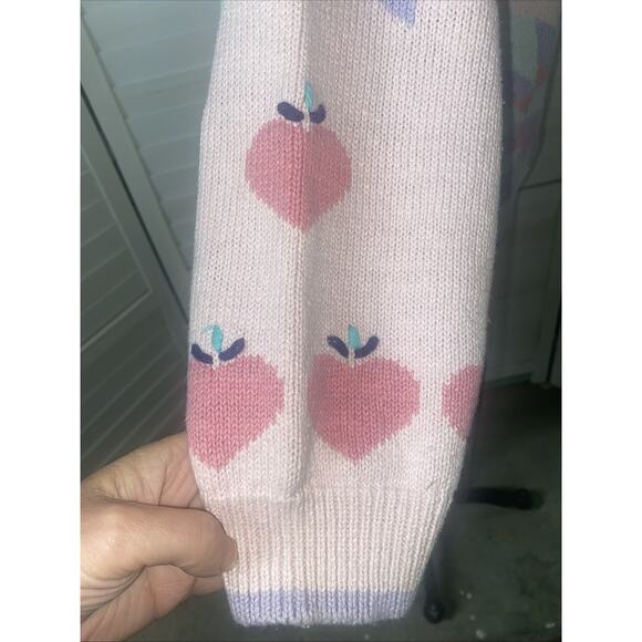 Vintage Daisy Kingdom Women's Cardigan Sweater Ramie Cotton Pink Large - Picture 4 of 10